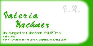valeria machner business card